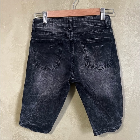 Road Narrows Jeans Shorts Denim Distressed Destroyed Paint - Picture 2 of 9